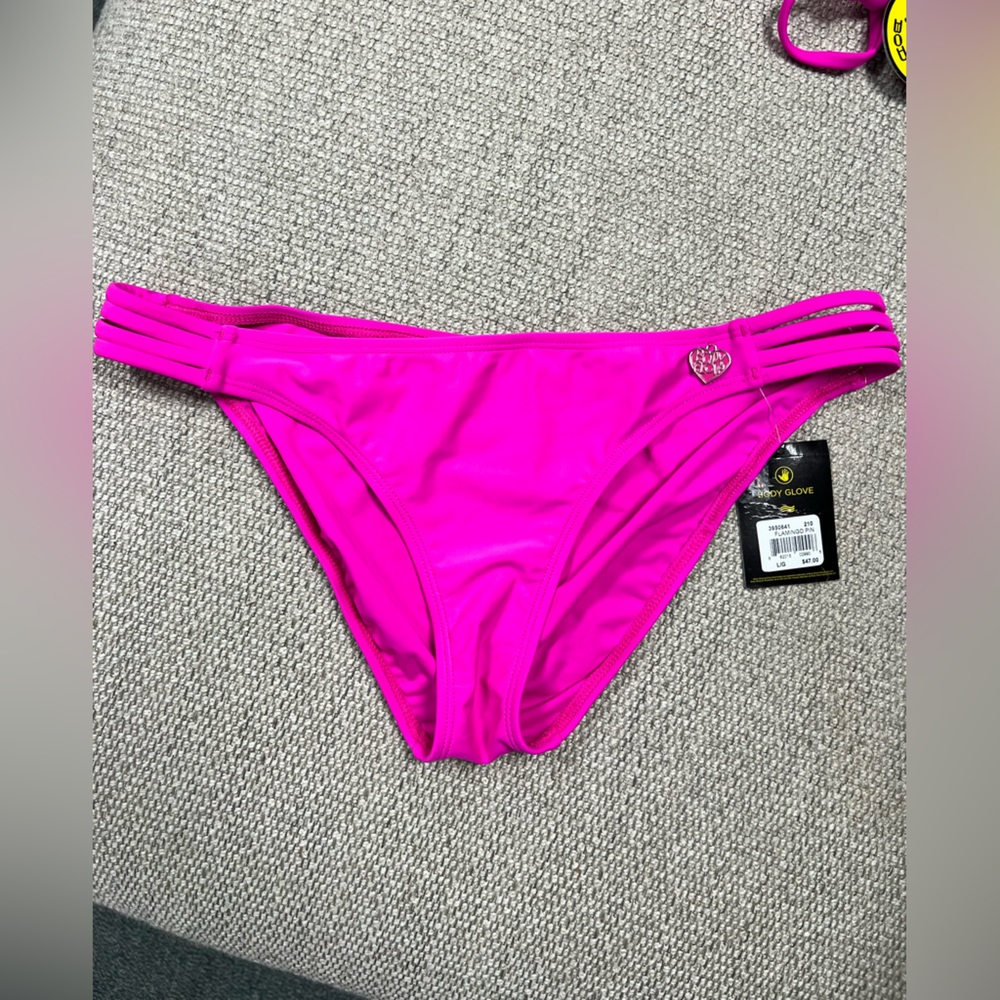 Body Glove Hot Pink Bikini Bottoms - Size L. NWT
